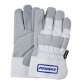 White Suede Cowhide Leather Palm Gloves